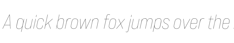 Preview of Bebas Neue Pro SemiExpanded Thin Italic font