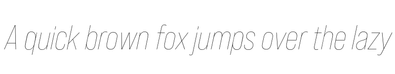 Preview of Bebas Neue Pro Thin Italic font