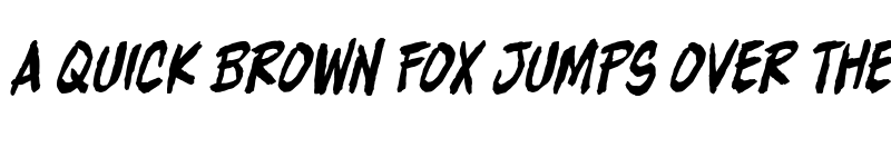 Preview of Beelzebrush BB Italic font