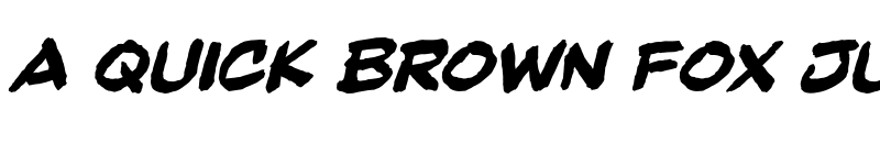 Preview of Beelzebrush Black BB Italic font