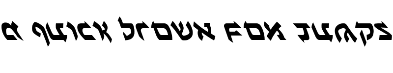 Preview of Ben-Zion Leftalic Italic font