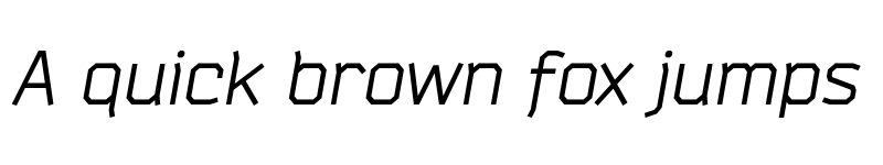 Preview of Bender Italic font