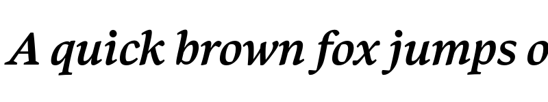 Preview of Bennet Text Four Semi Bold Italic font