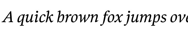 Preview of Bennet Text Two Italic font