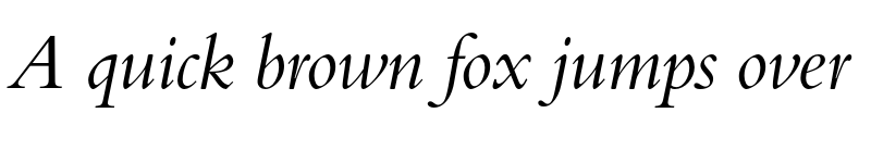 Preview of Bergamo Std Italic font