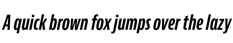 Preview of Bernina Sans Compressed Bold Italic font