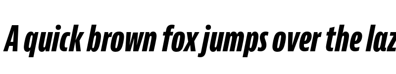 Preview of Bernina Sans Compressed Extrabold Italic font