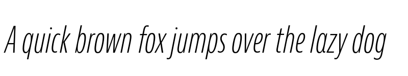 Preview of Bernina Sans Compressed Light Italic font