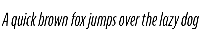 Preview of Bernina Sans Compressed Regular Italic font