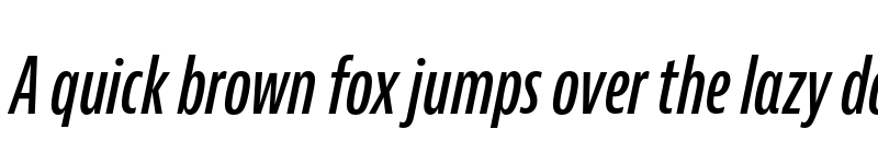 Preview of Bernina Sans Compressed Semibold Italic font