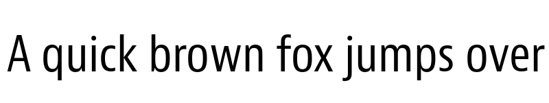 Preview of Bernina Sans Condensed Regular font