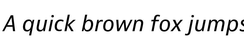 Preview of Bernina Sans Italic font