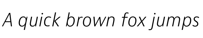 Preview of Bernina Sans Light Italic font