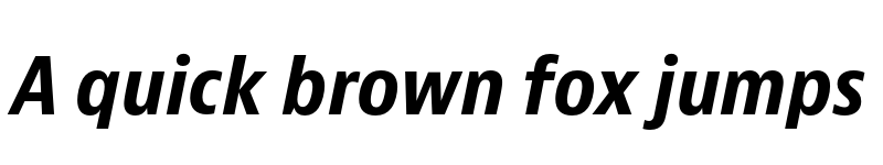 Preview of Bernina Sans Narrow Bold Italic font