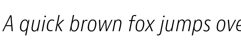 Preview of Bernina Sans Narrow Light Italic font