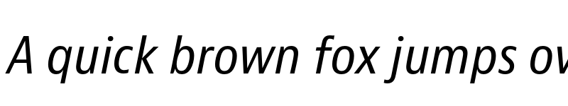 Preview of Bernina Sans Narrow Regular Italic font