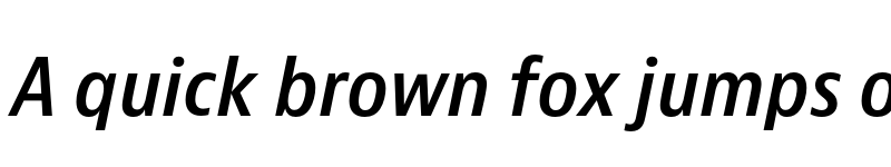 Preview of Bernina Sans Narrow Semibold Italic font