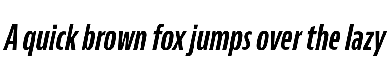 Preview of Bernino Sans Compressed Bold Italic font
