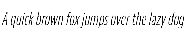 Preview of Bernino Sans Compressed Light Italic font