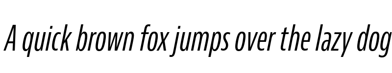 Preview of Bernino Sans Compressed Regular Italic font