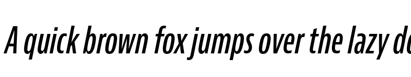 Preview of Bernino Sans Compressed Semibold Italic font