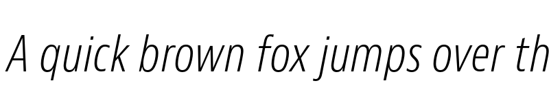 Preview of Bernino Sans Condensed Light Italic font