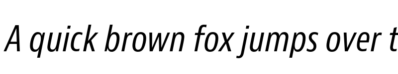 Preview of Bernino Sans Condensed Regular Italic font