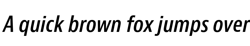 Preview of Bernino Sans Condensed Semibold Italic font