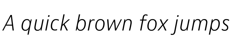 Preview of Bernino Sans Light Italic font