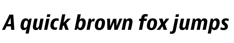 Preview of Bernino Sans Narrow Bold Italic font