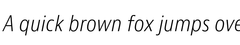 Preview of Bernino Sans Narrow Light Italic font