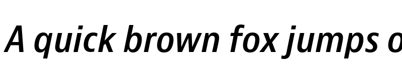 Preview of Bernino Sans Narrow Semibold Italic font