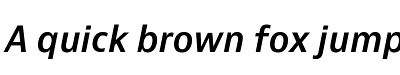 Preview of Bernino Sans Semibold Italic font