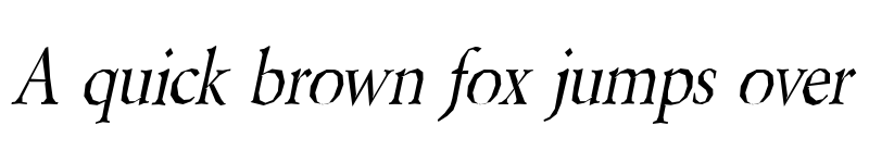 Preview of Berylium Italic font
