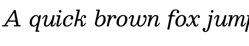 Preview of Besley* Book Italic font