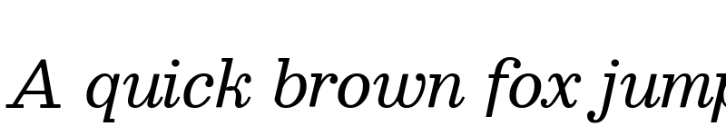 Preview of Besley Italic font