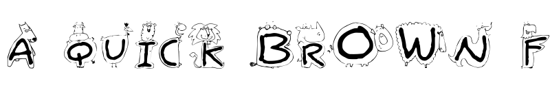 Preview of Bestioles Regular font