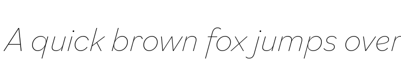 Preview of Bilo Thin Italic font