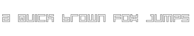 Preview of BIN Outline Regular font