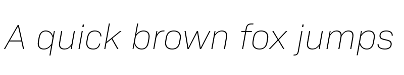 Preview of Bio Sans ExtraLight Italic font