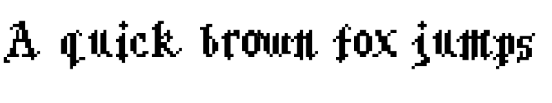 Preview of Bitmgothic Medium font