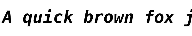Preview of Bitstream Vera Sans Mono Bold Oblique font