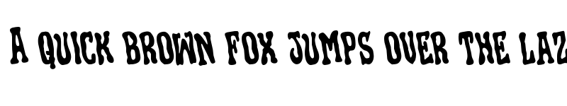 Preview of Black Gunk Rotated Regular font