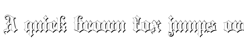 Preview of Blackletter Shadow Regular font