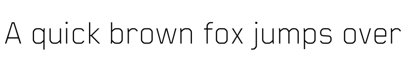 Preview of Blender Pro Thin font