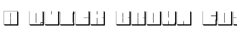 Preview of Blockman-outlined Regular font