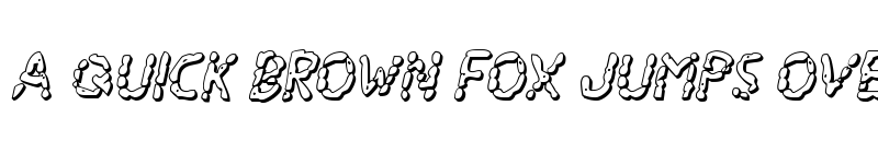 Preview of Blood Drenched 3D Italic Regular font