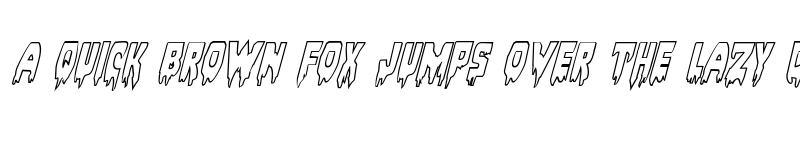 Preview of Bloodlust Outline Italic Italic font