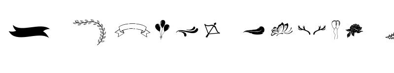 Preview of Blustina Extras Regular font