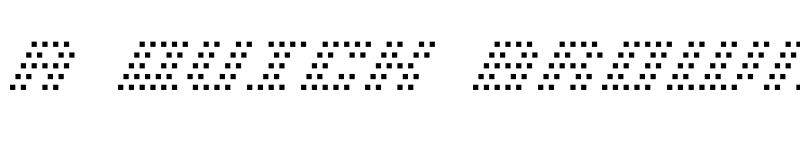 Preview of BM pinhole A13 font